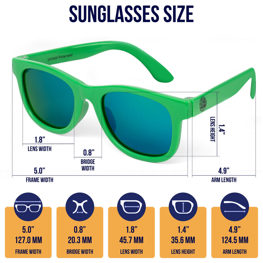 Green Polarised Children’s Sunglasses (Ages 2–8) | Durable UV400 Protection