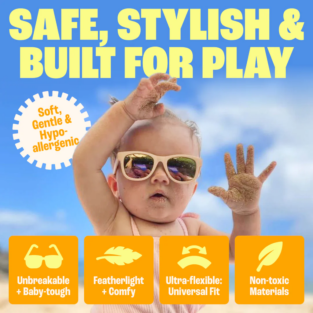 Babies Transparent Pink Sunglasses | Polarised UV400 with Adjustable Strap (0-24 Months)