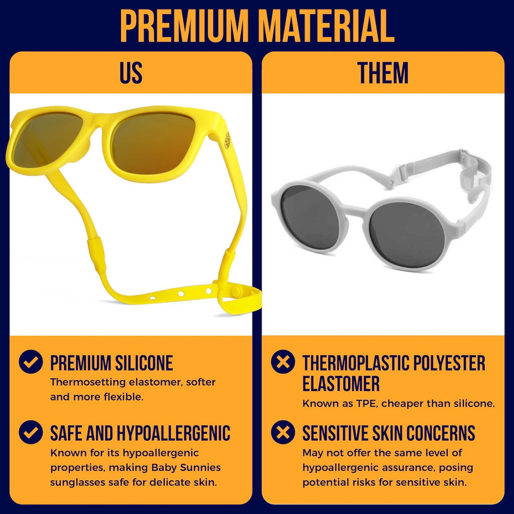 Yellow - Polarised Baby Sunglasses by Baby Sunnies (0-24 Months)