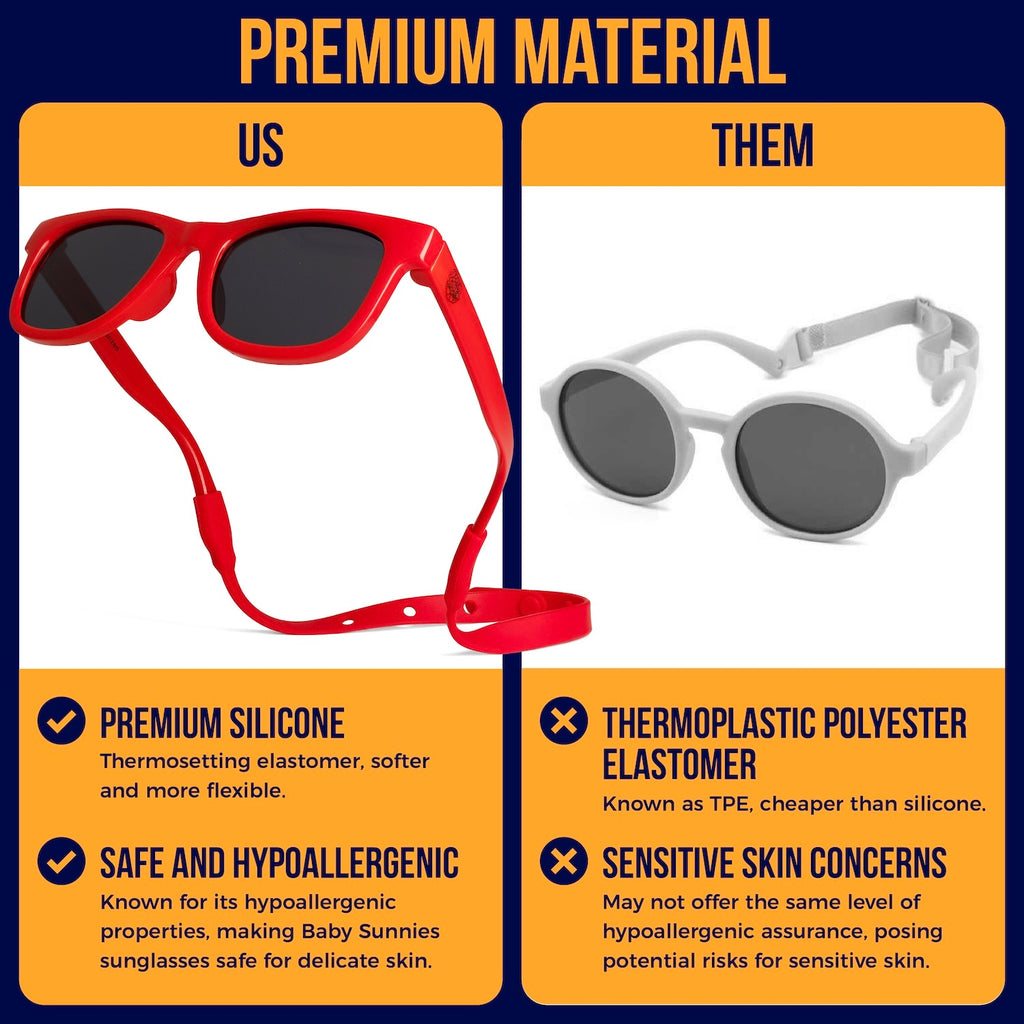 Red - Polarised Baby Sunglasses by Baby Sunnies (0-24 Months)